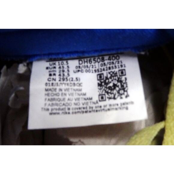 Nike Dunk Low SP Undefeated 5 Signal Blue/White-Night Purple Men 11.5 in Box - Picture 13 of 13